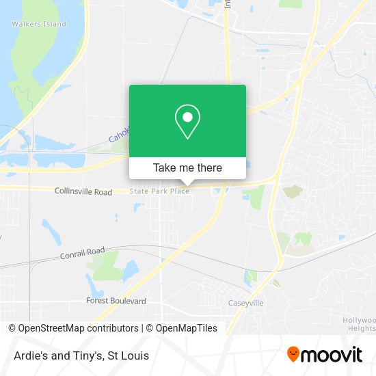 Ardie's and Tiny's map