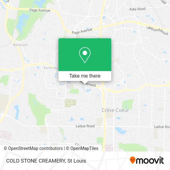 Mapa de COLD STONE CREAMERY