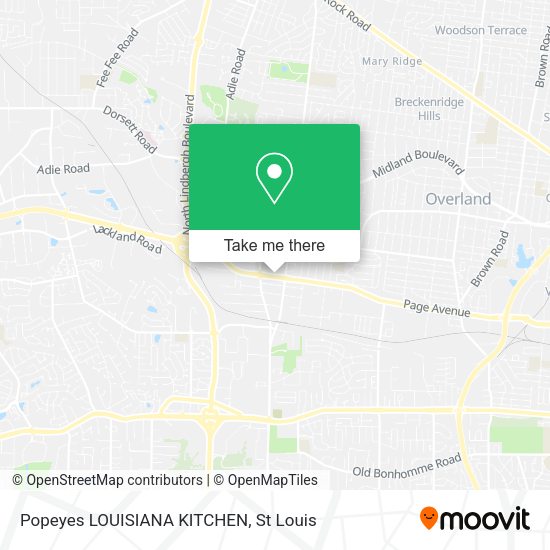 Popeyes LOUISIANA KITCHEN map
