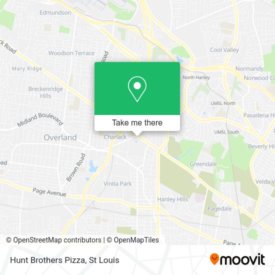 Hunt Brothers Pizza map