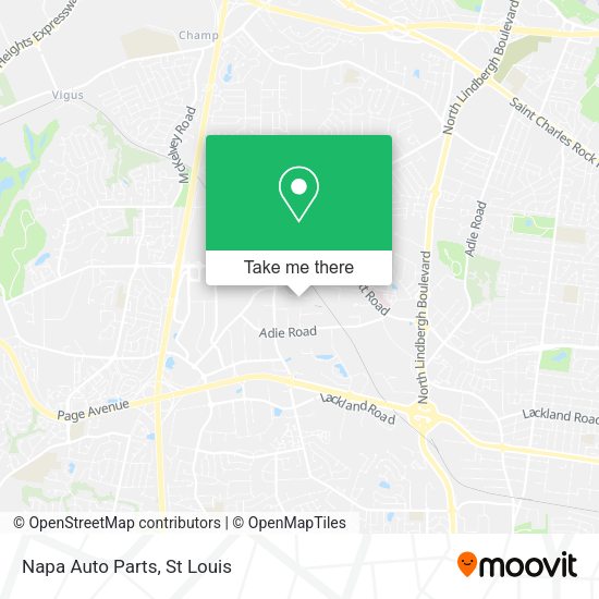 Mapa de Napa Auto Parts