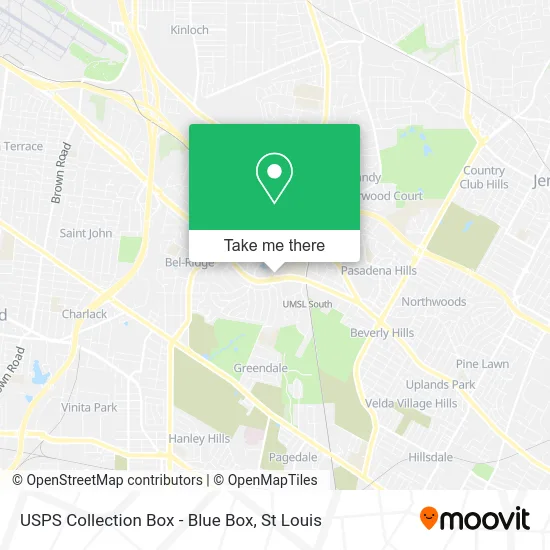 USPS Collection Box - Blue Box map