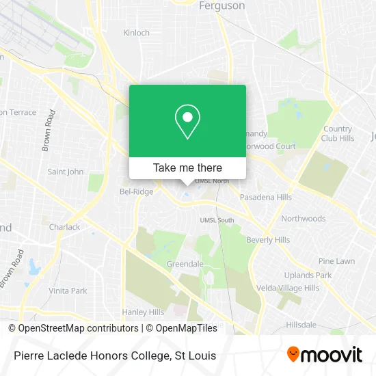 Pierre Laclede Honors College map