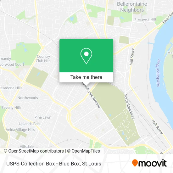 USPS Collection Box - Blue Box map