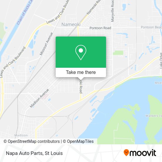 Mapa de Napa Auto Parts