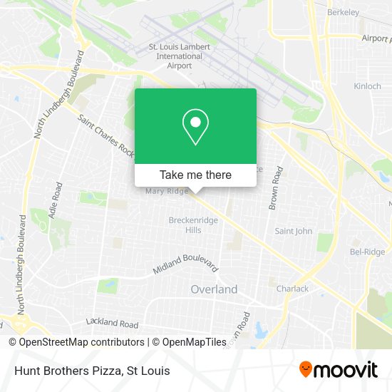 Hunt Brothers Pizza map