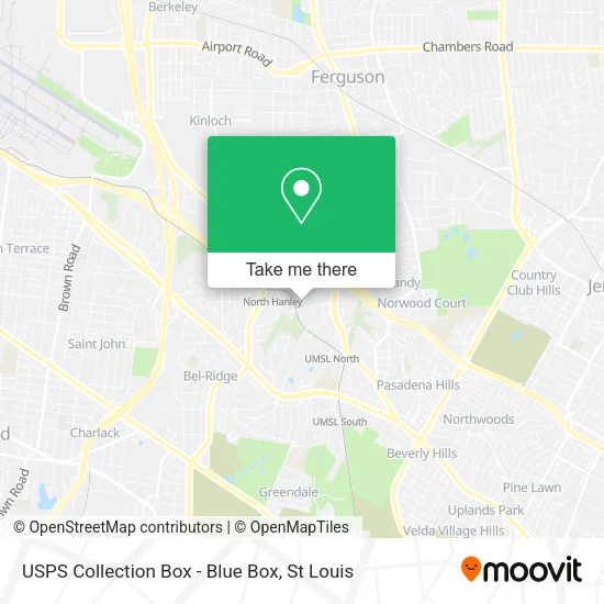 USPS Collection Box - Blue Box map