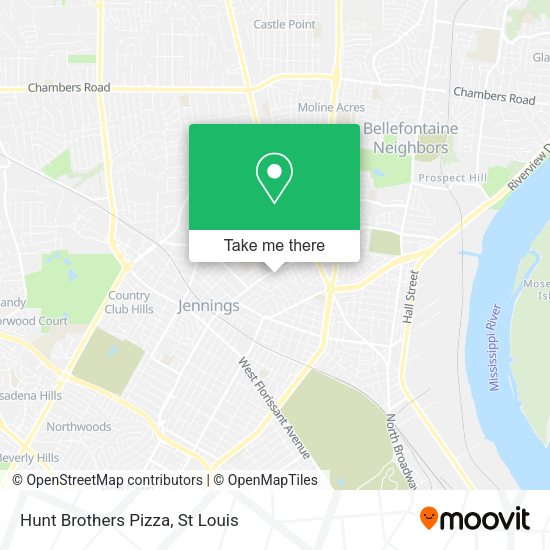 Mapa de Hunt Brothers Pizza