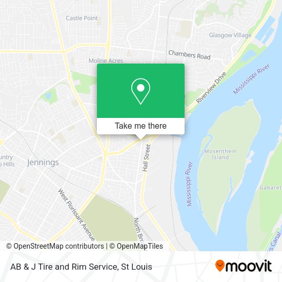 Mapa de AB & J Tire and Rim Service