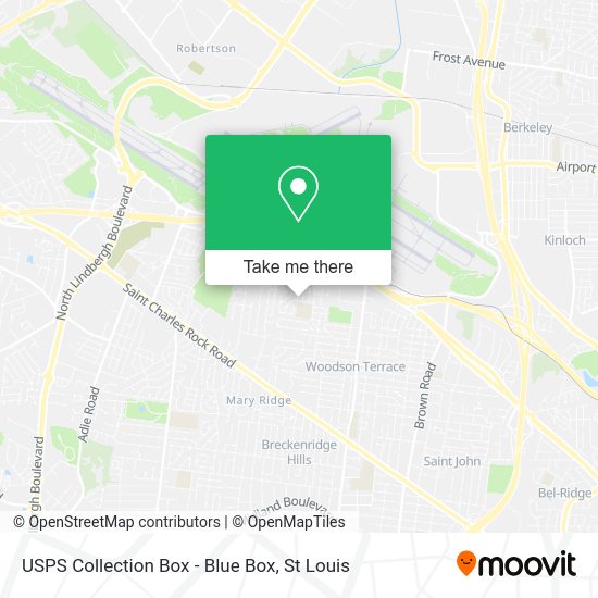 Mapa de USPS Collection Box - Blue Box