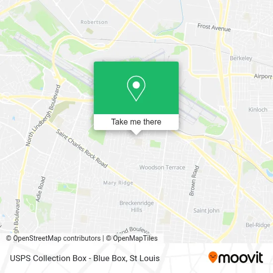 USPS Collection Box - Blue Box map
