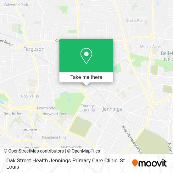 Mapa de Oak Street Health Jennings Primary Care Clinic