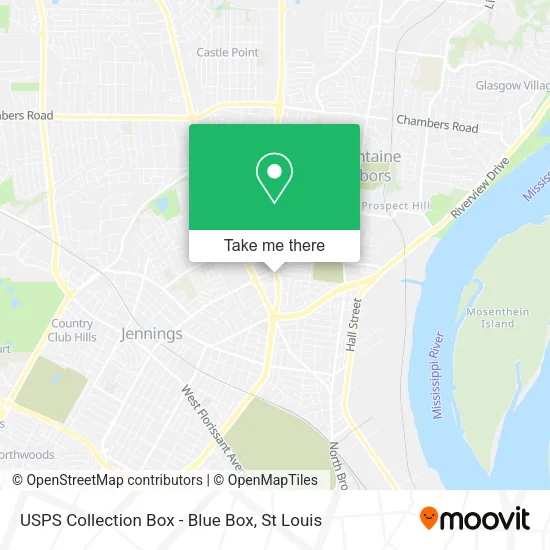 USPS Collection Box - Blue Box map