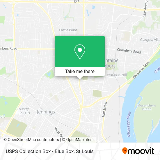 USPS Collection Box - Blue Box map