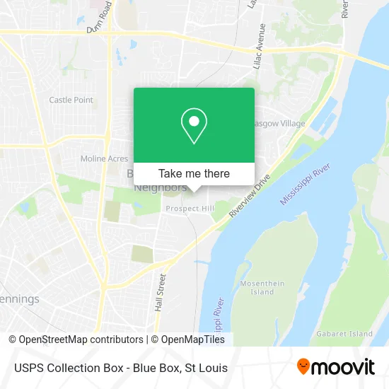 USPS Collection Box - Blue Box map