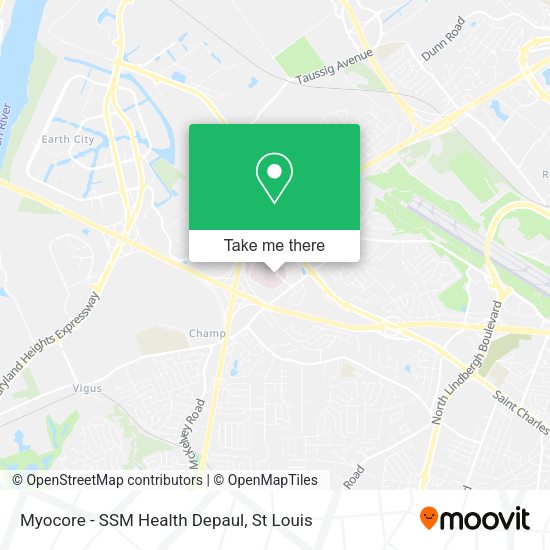 Mapa de Myocore - SSM Health Depaul