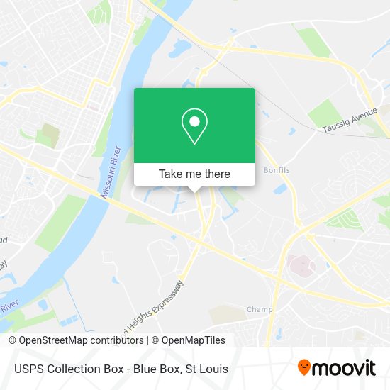 USPS Collection Box - Blue Box map
