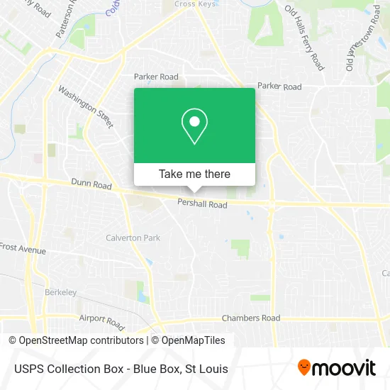 USPS Collection Box - Blue Box map