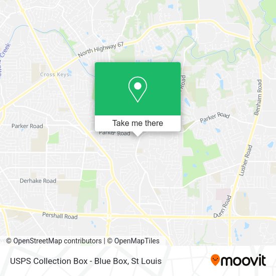 Mapa de USPS Collection Box - Blue Box