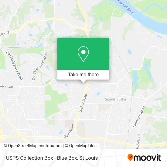 USPS Collection Box - Blue Box map