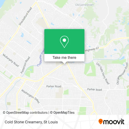 COLD STONE CREAMERY map