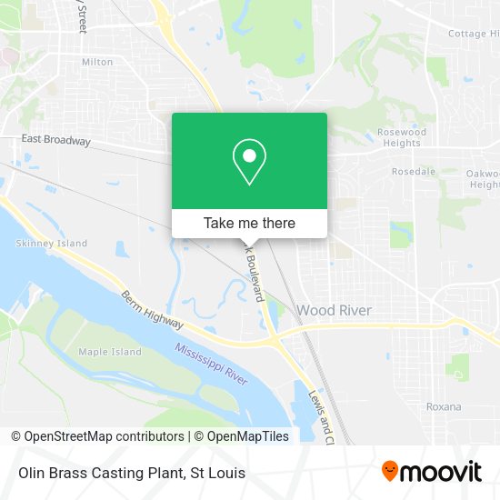 Olin Brass Casting Plant map