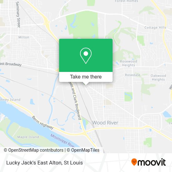 Lucky Jack's East Alton map
