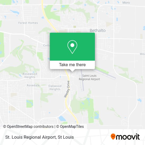 St. Louis Regional Airport map