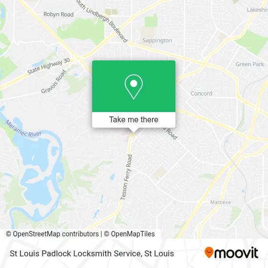 St Louis Padlock Locksmith Service map