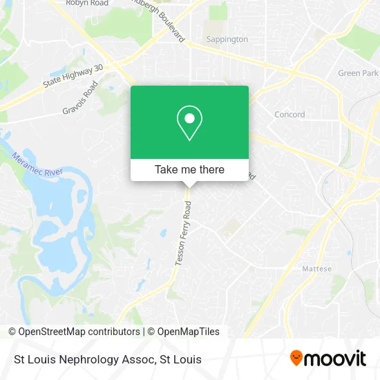 Mapa de St Louis Nephrology Assoc