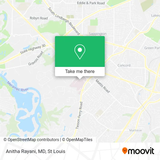 Anitha Rayani, MD map