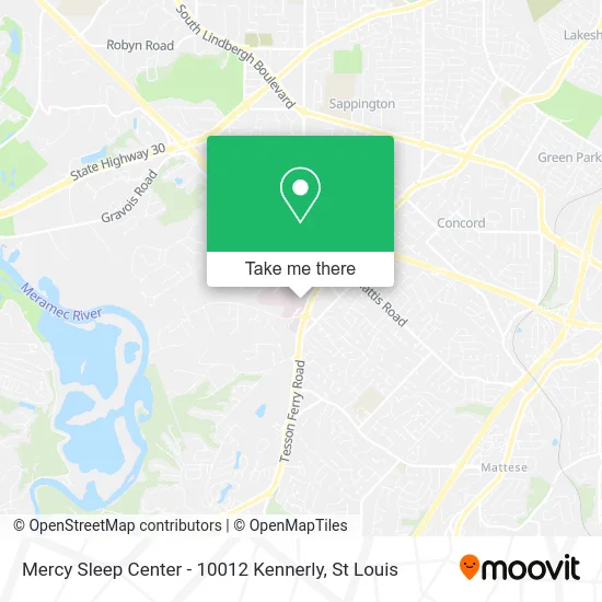 Mercy Sleep Center - 10012 Kennerly map