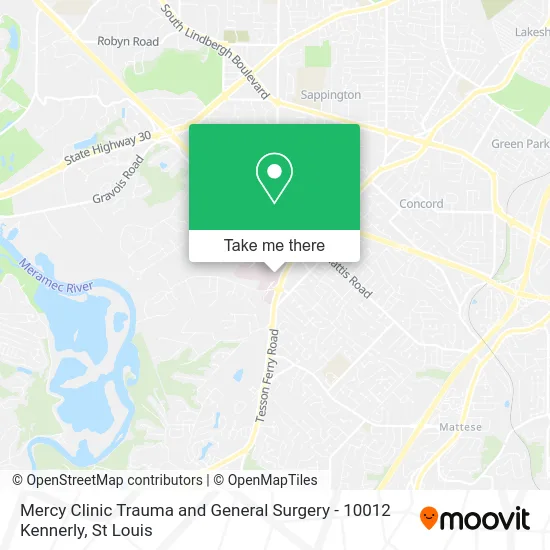 Mercy Clinic Trauma and General Surgery - 10012 Kennerly map