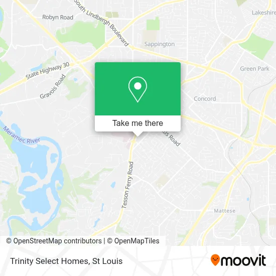 Trinity Select Homes map