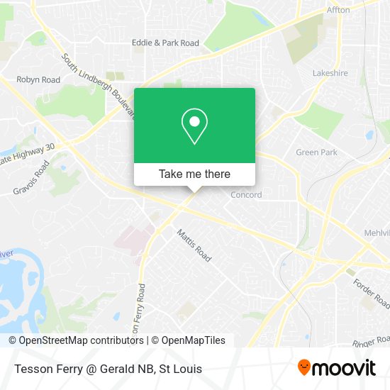 Tesson Ferry @ Gerald NB map