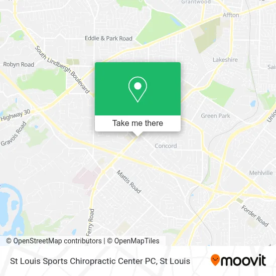 St Louis Sports Chiropractic Center PC map