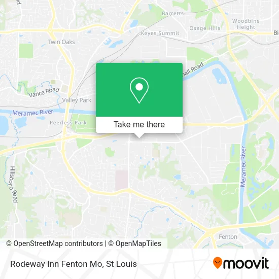 Mapa de Rodeway Inn Fenton Mo