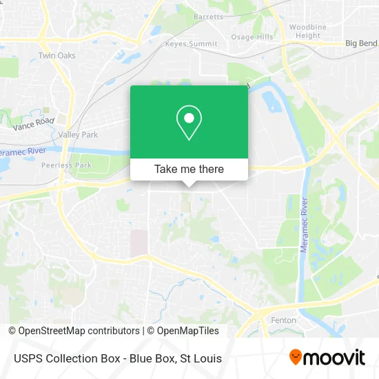 Mapa de USPS Collection Box - Blue Box