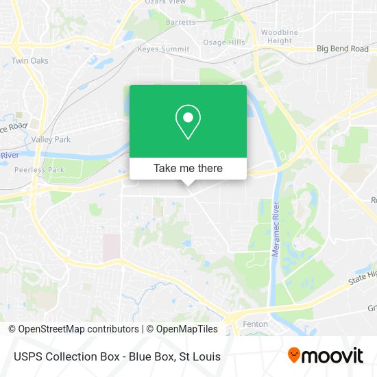 USPS Collection Box - Blue Box map