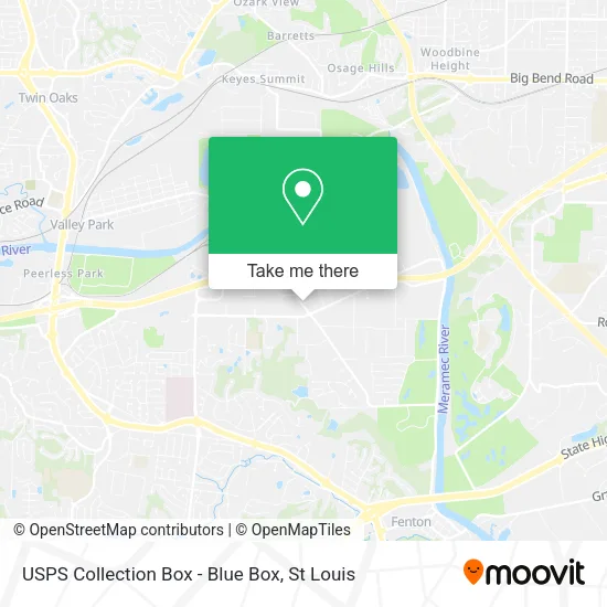 Mapa de USPS Collection Box - Blue Box