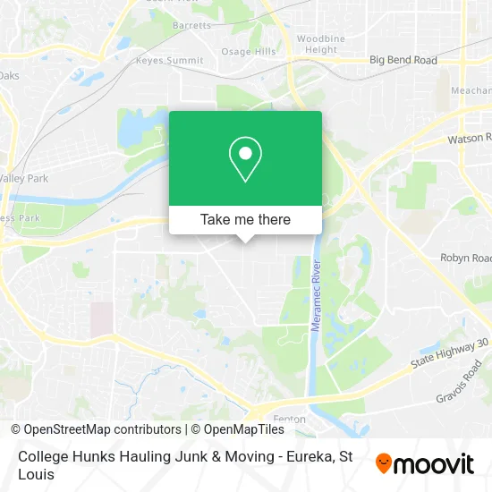 College Hunks Hauling Junk & Moving - Eureka map