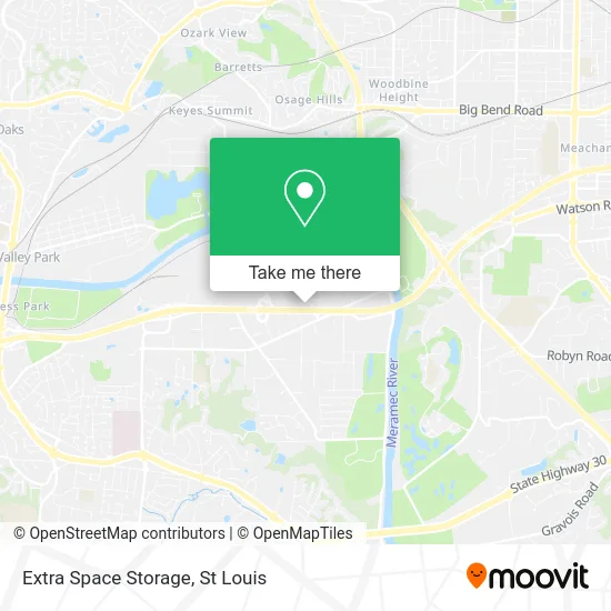 Extra Space Storage map