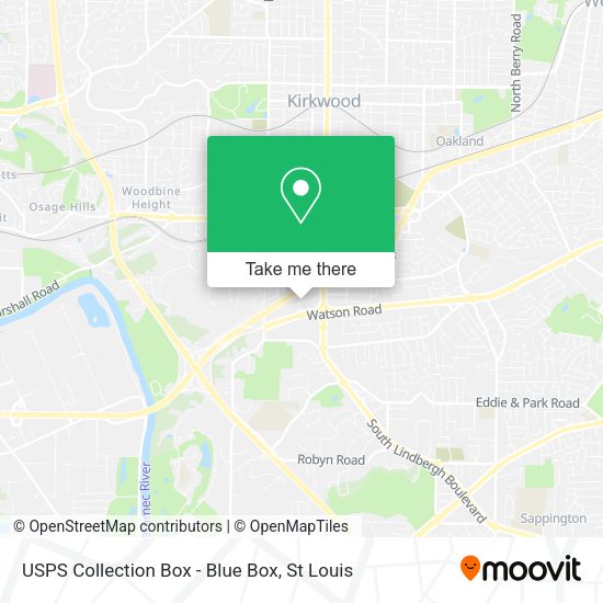 USPS Collection Box - Blue Box map