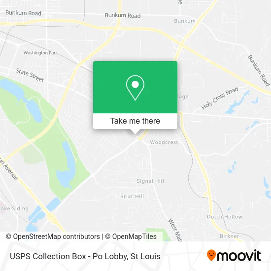 Mapa de USPS Collection Box - Po Lobby
