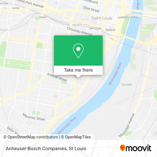 Anheuser-Busch Companies map