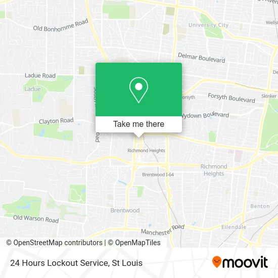 24 Hours Lockout Service map