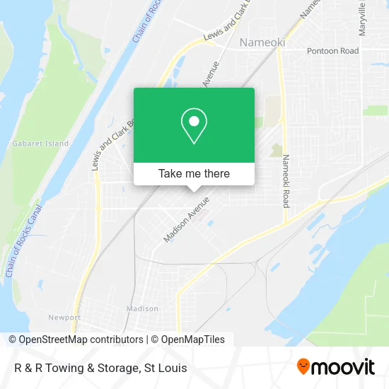 R & R Towing & Storage map
