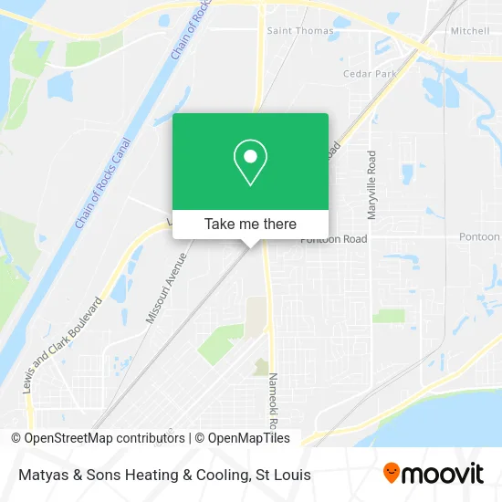 Matyas & Sons Heating & Cooling map