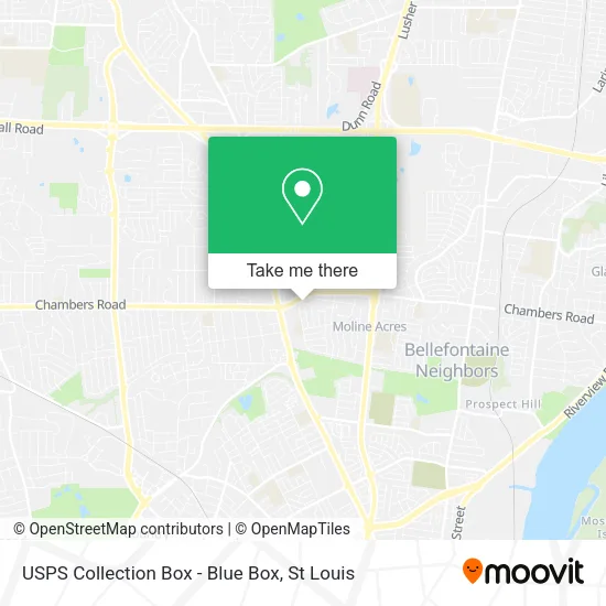 USPS Collection Box - Blue Box map