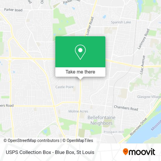 USPS Collection Box - Blue Box map